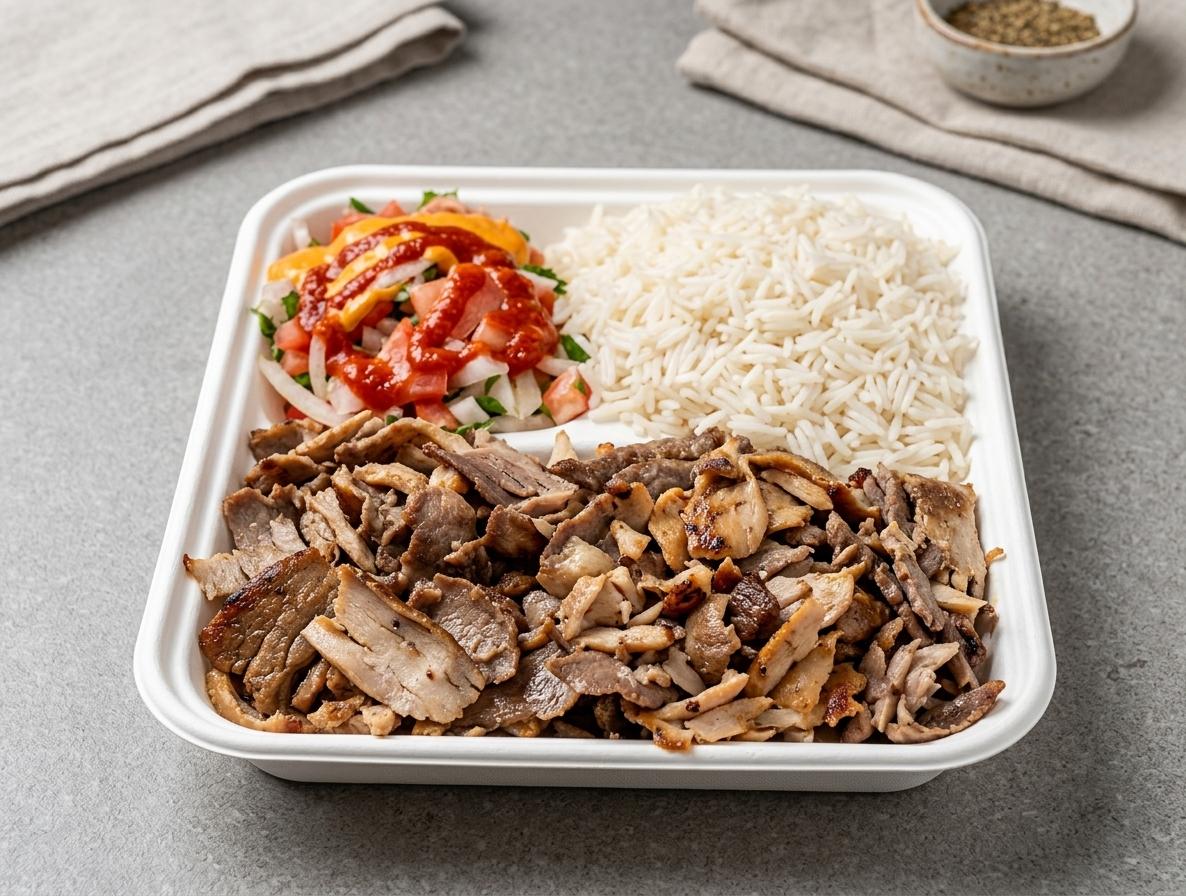 Box Kebab Carne con Arroz