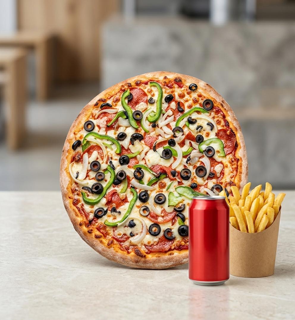 1 Pizza (individual, menú)