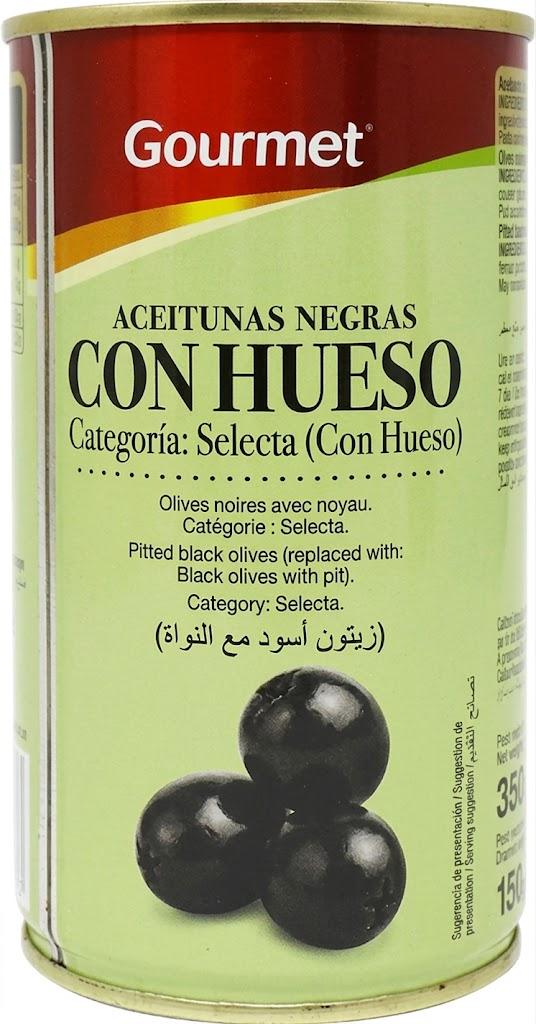 Aceitunas Gourmet Negras con Hueso