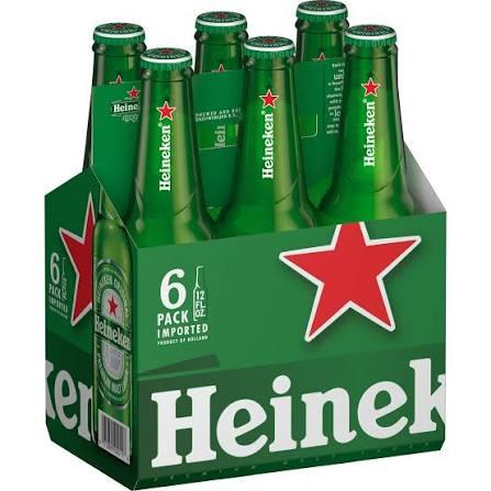 Cerveza Heiniken Pack 6 Botellines