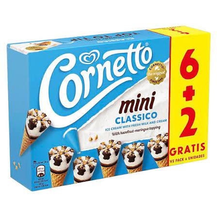 Helado Cornetto Mini Nata 6+2